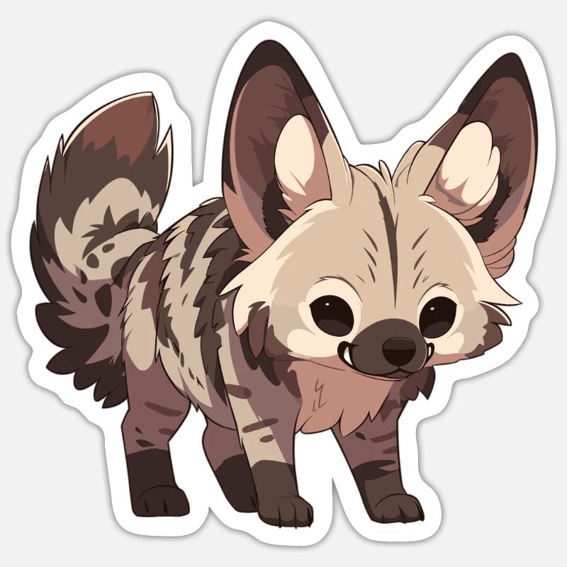 Aardwolves Aardwolf - Sticker size S (10 x 10 cm) - white matte