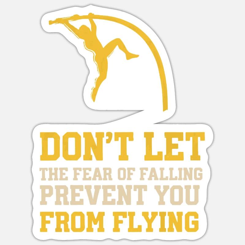 Pole Vaulter Gift - Sticker size S (10 x 10 cm) - white matte