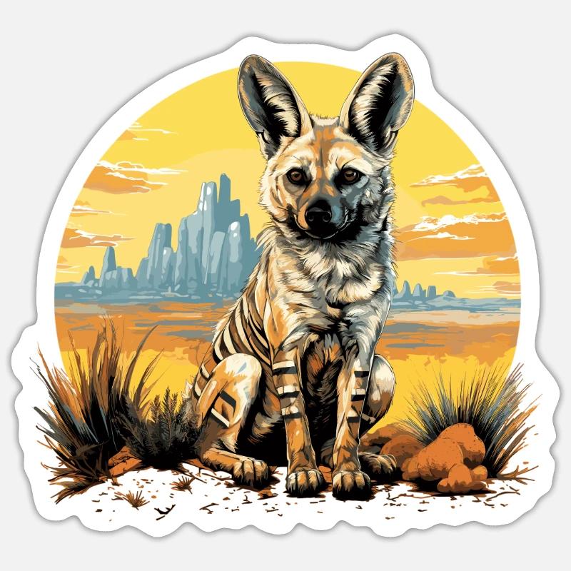 Aardwolves Aardwolf - Sticker size S (10 x 10 cm) - white matte