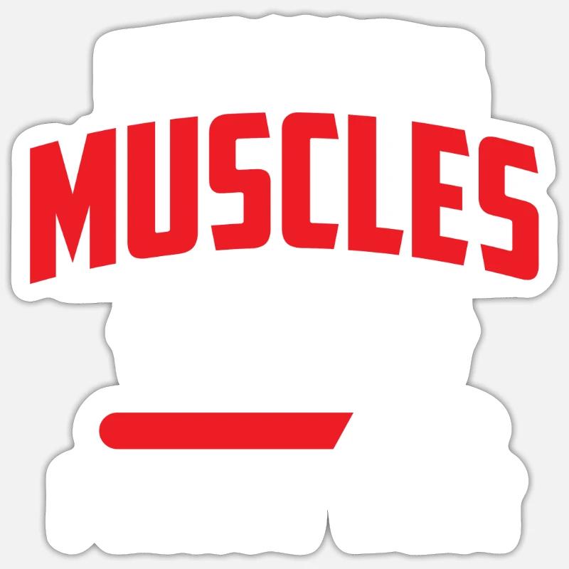 Installation de Muscles Please Wait - Gym Progress Sticker taille S (10 x 10 cm)