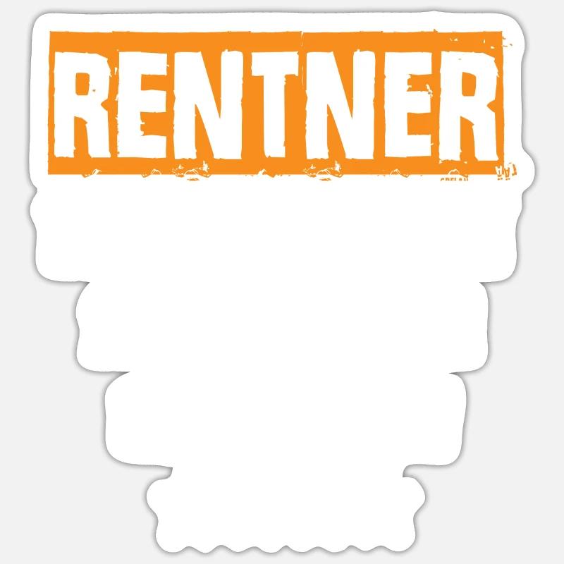 Retraité - Sticker taille S (10 x 10 cm) - blanc mat