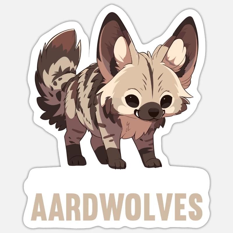 Erdwölfe Erdwolf Sticker Größe S (10 x 10 cm)