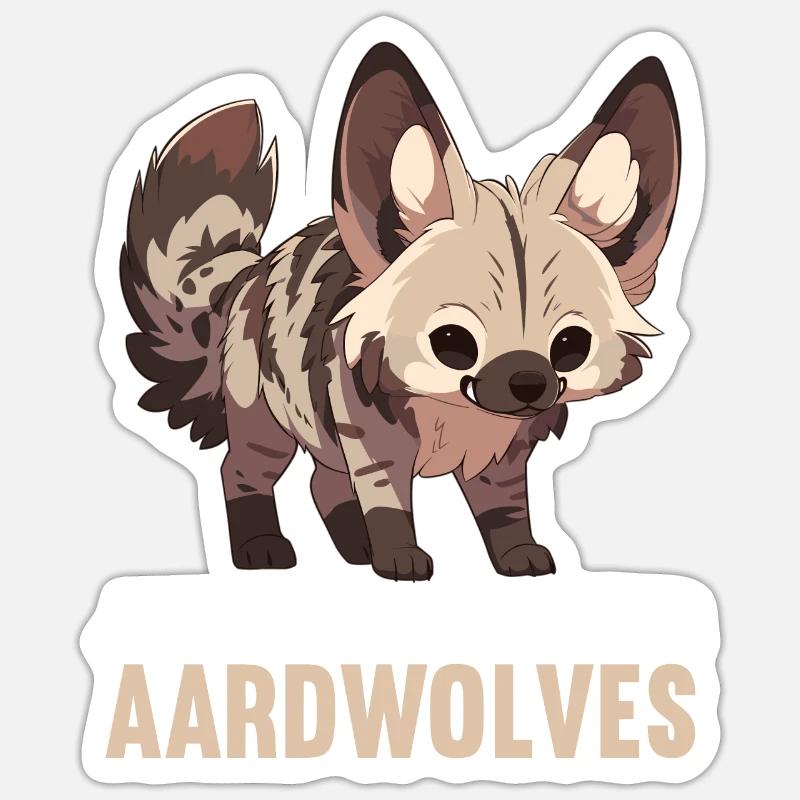 Aardwolves Aardwolf - Sticker size S (10 x 10 cm) - white matte