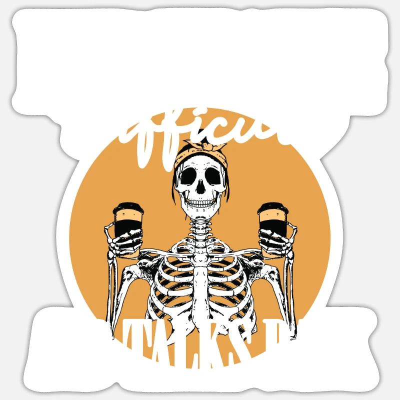 ex Expensive Difficult And Talks Back Skeleton Sticker Größe S (10 x 10 cm)