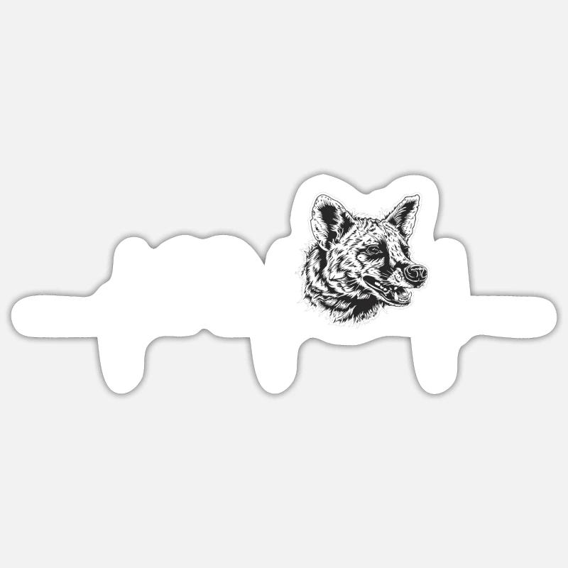 Aardwolves Aardwolf - Sticker size S (10 x 10 cm) - white matte