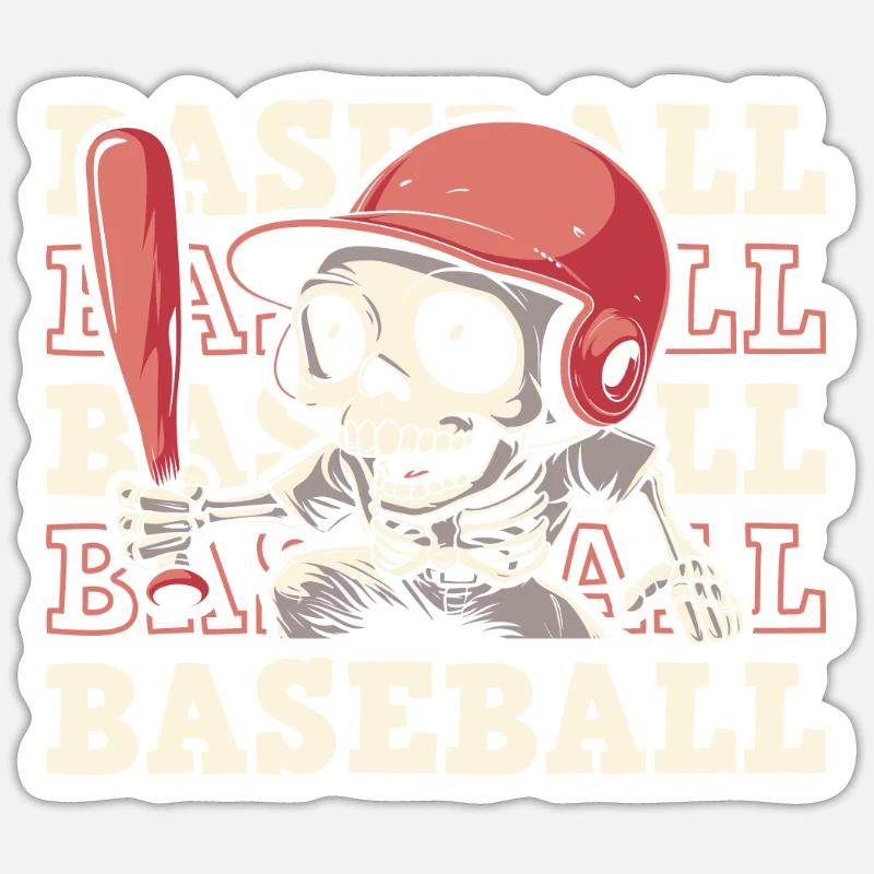 Baseball - Sticker size S (10 x 10 cm) - white matte
