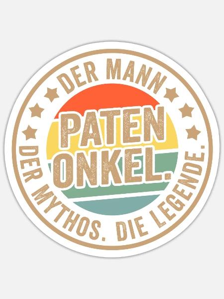 Patenonkel Patentochter Pate Geschenk - Sticker Größe S (10 x 10 cm) - Mattweiß
