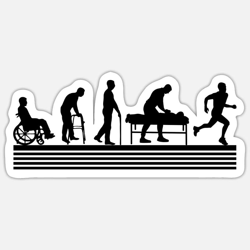 Physiotherapy Chiropractor Physio-masseur - Sticker size S (10 x 10 cm) - white matte