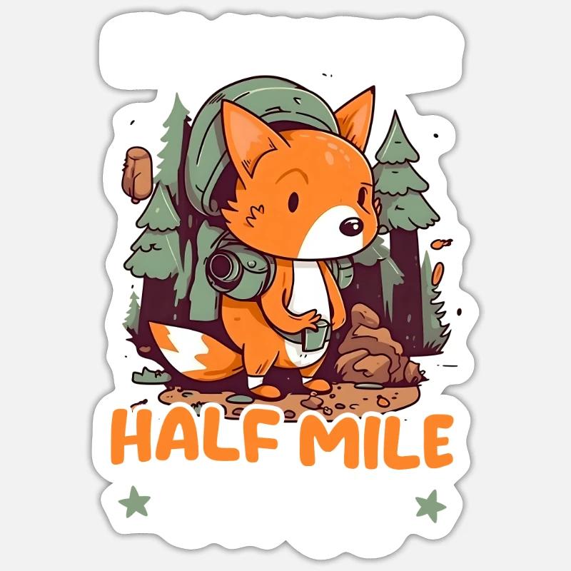 Lustiges Camping Eine weitere halbe Meile oder so Sticker Größe S (10 x 10 cm)