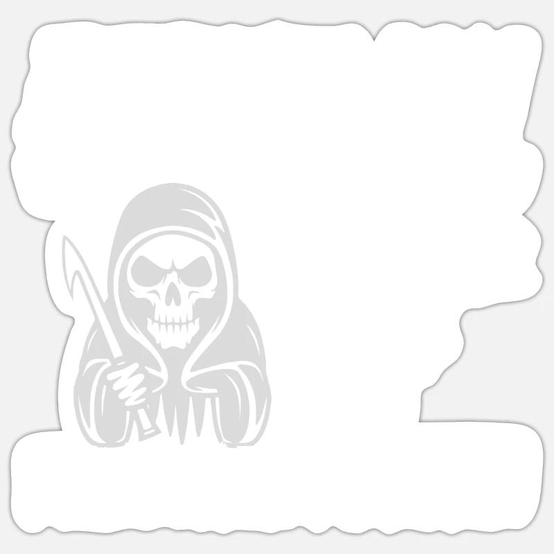 Beruflich was mit Menschen machen - Sensenmann Sticker Größe S (10 x 10 cm)