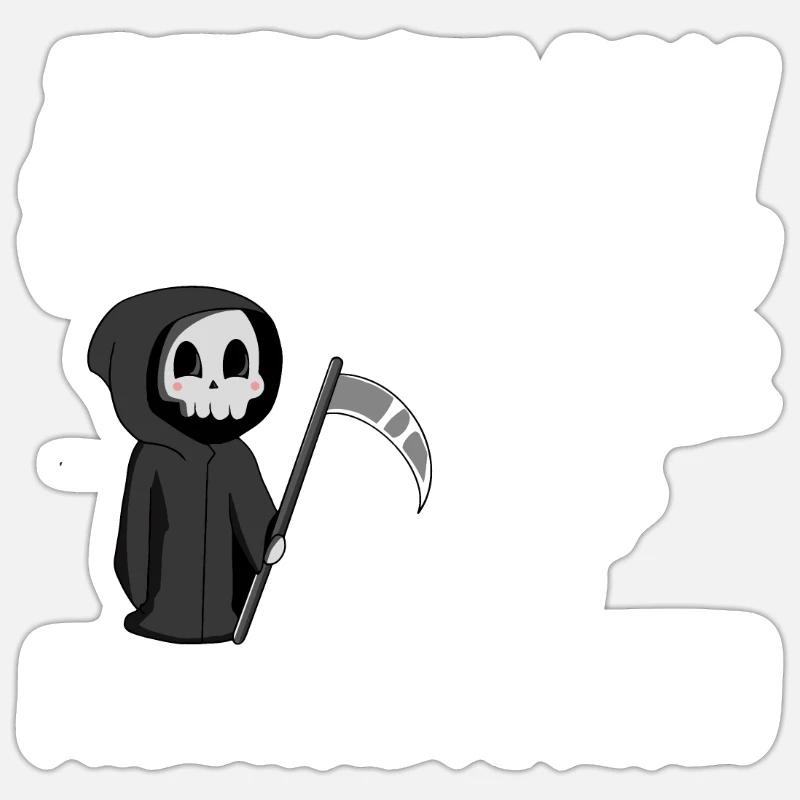 Doing something with people professionally - Grim Reaper Sticker size S (10 x 10 cm)