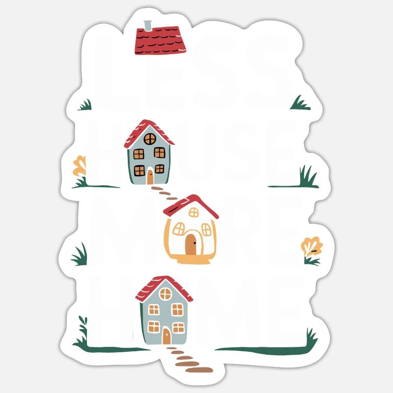 Rolling Tiny House Mode de vie minimaliste Sticker taille S (10 x 10 cm)