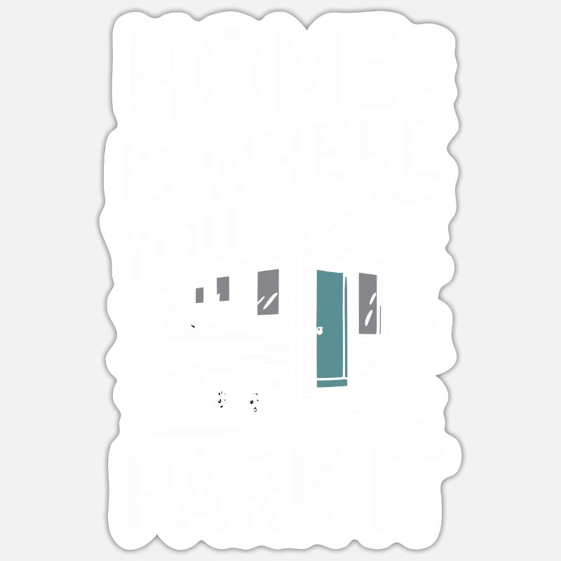 Rolling Tiny House Mode de vie minimaliste Sticker taille S (10 x 10 cm)