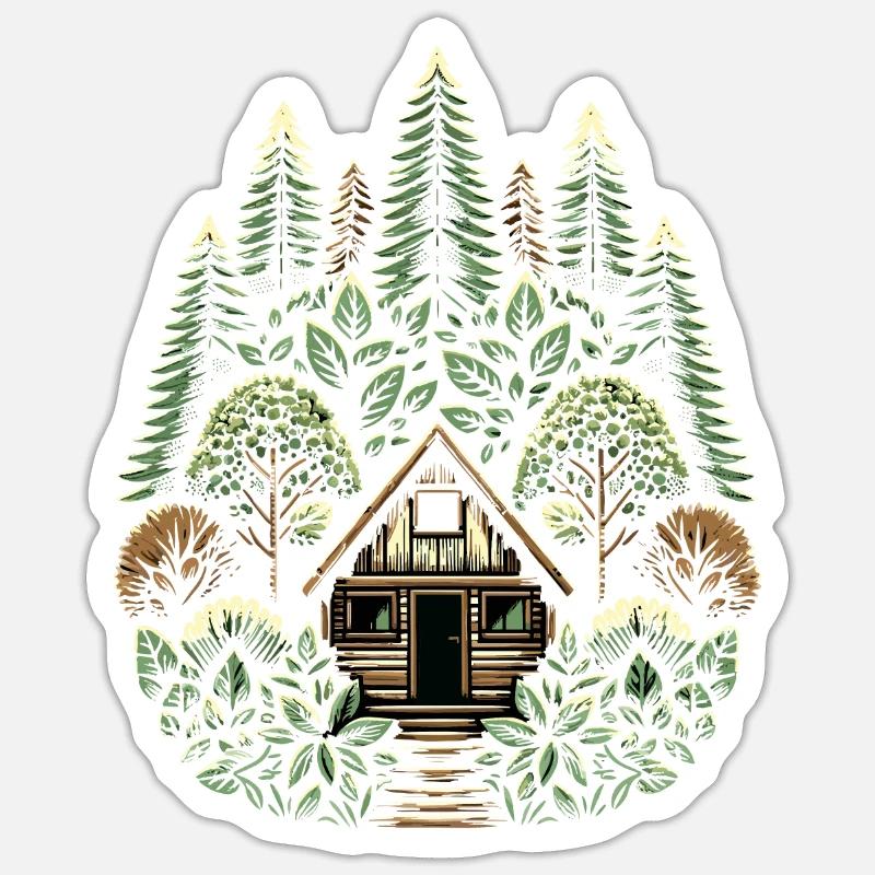 Rolling Tiny House Mode de vie minimaliste Sticker taille S (10 x 10 cm)