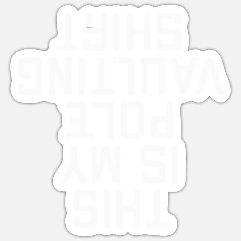 Pole Vaulter Gift - Sticker size S (10 x 10 cm) - white matte
