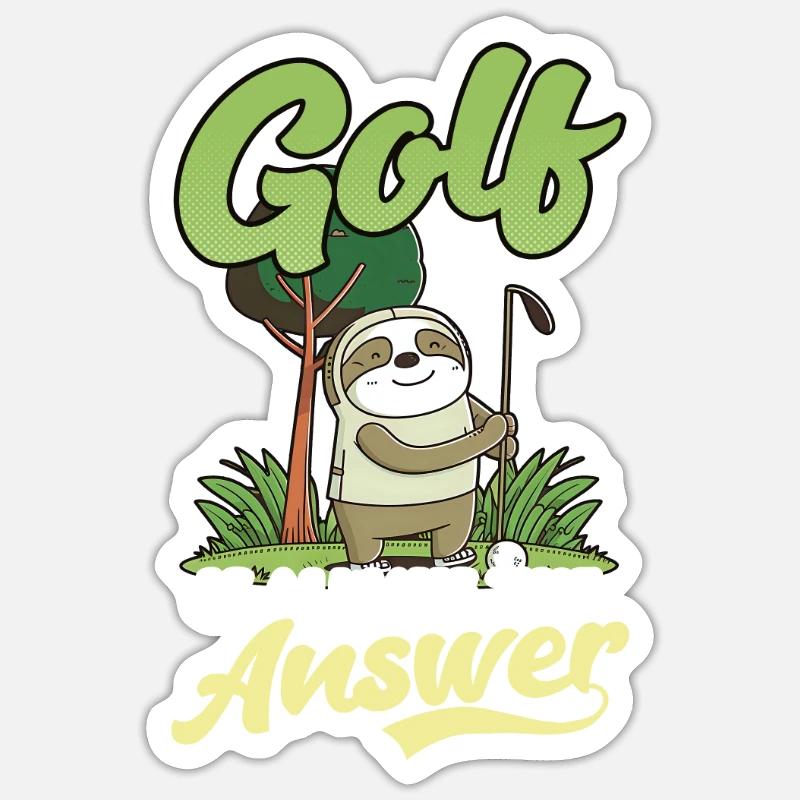 Réponse Golf Golf - Sticker taille S (10 x 10 cm) - blanc mat