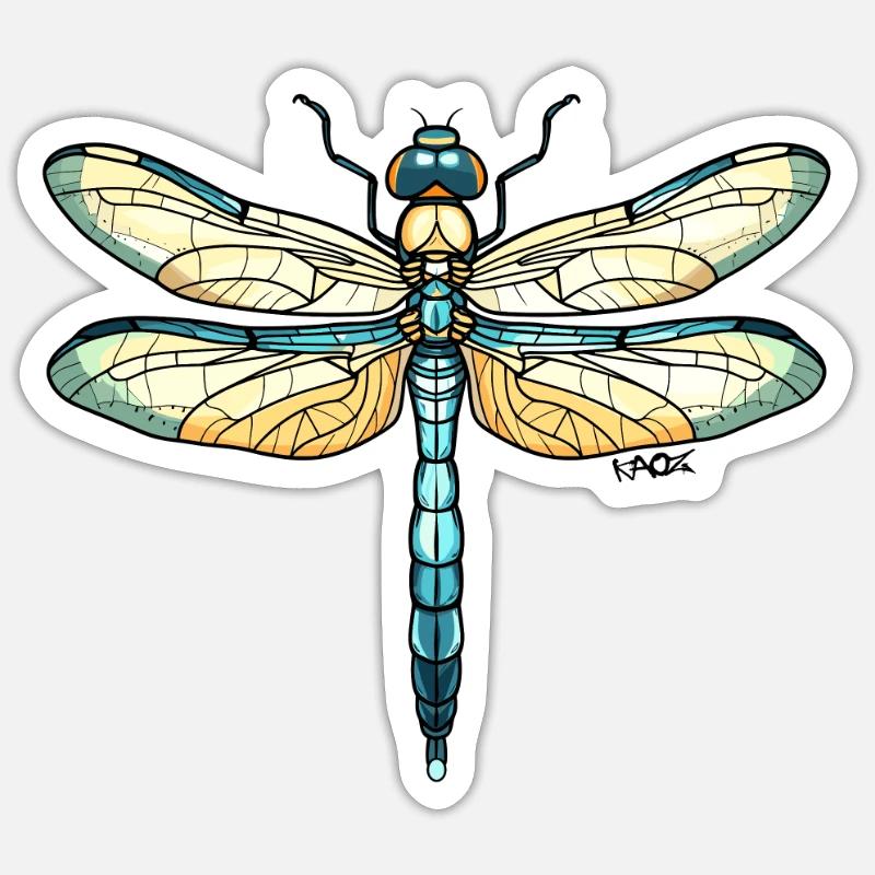 Dragonfly - Sticker size S (10 x 10 cm) - white matte