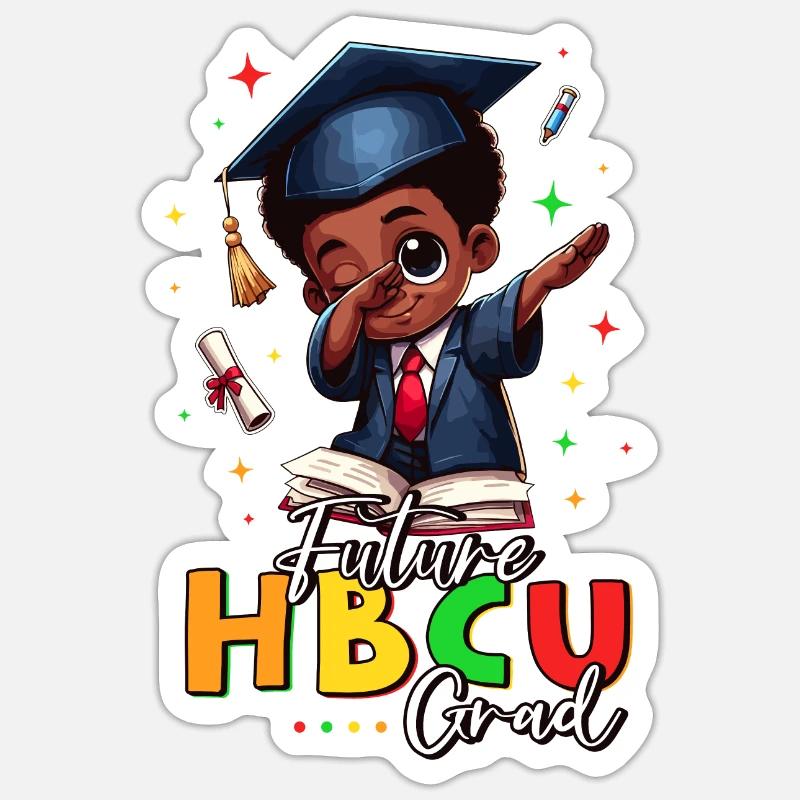 Futur HBCU - Sticker taille S (10 x 10 cm) - blanc mat