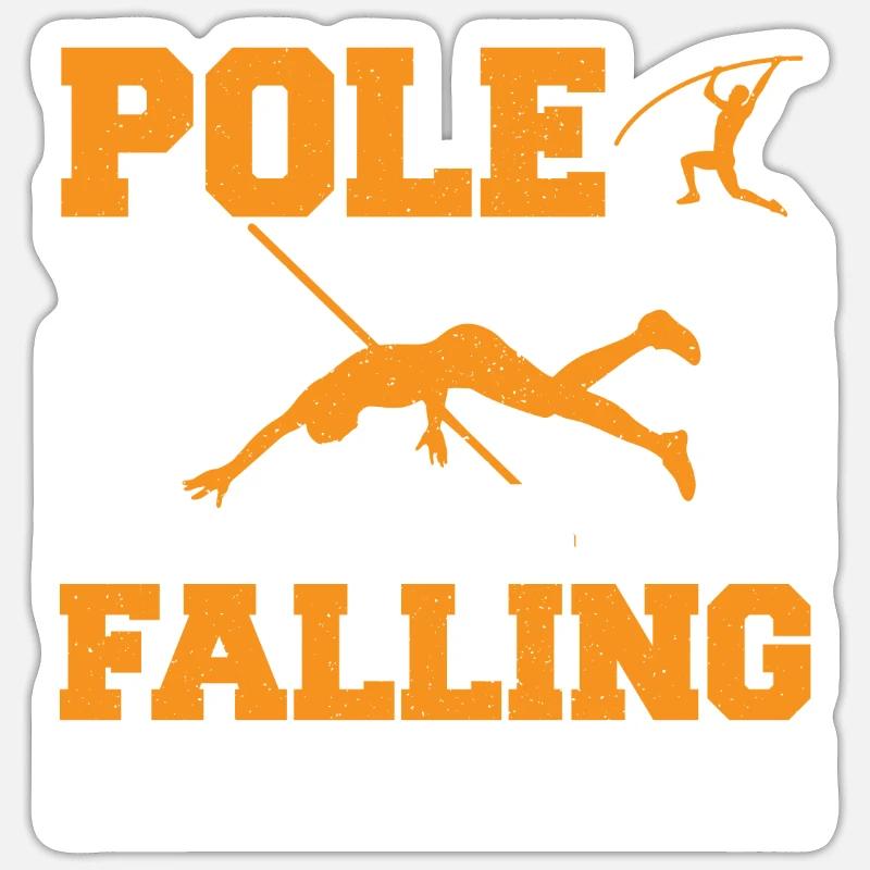 Pole Vaulter Gift - Sticker size S (10 x 10 cm) - white matte