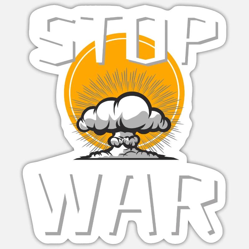 STOP WAR Sticker taille S (10 x 10 cm)