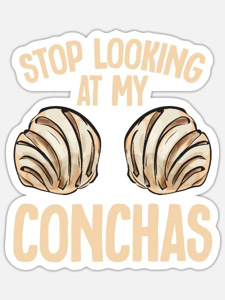 Concha Hispanic Mexikanisch Pan Dulce - Sticker Größe S (10 x 10 cm) - Mattweiß