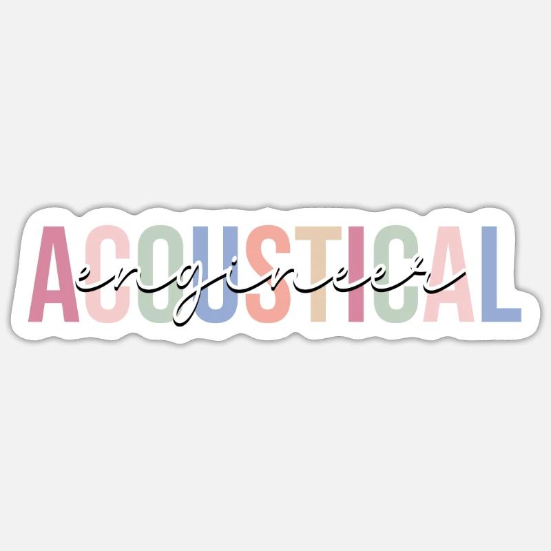 Technik Akustik-Ingenieur - Sticker Größe S (10 x 10 cm) - Mattweiß