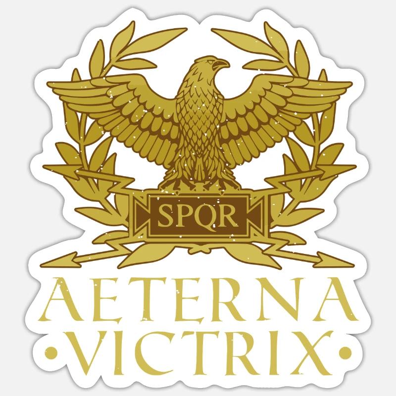 SPQR Aeterna Victrix Römisches Zeichen Sticker Größe S (10 x 10 cm)