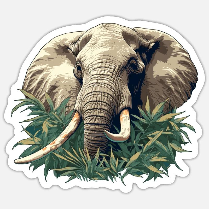 Elephant Elephant - Sticker size S (10 x 10 cm) - white matte