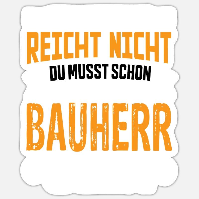 Constructeur Constructeur Constructeur de maison Maison Cérémonie d’achèvement Sticker taille S (10 x 10 cm)