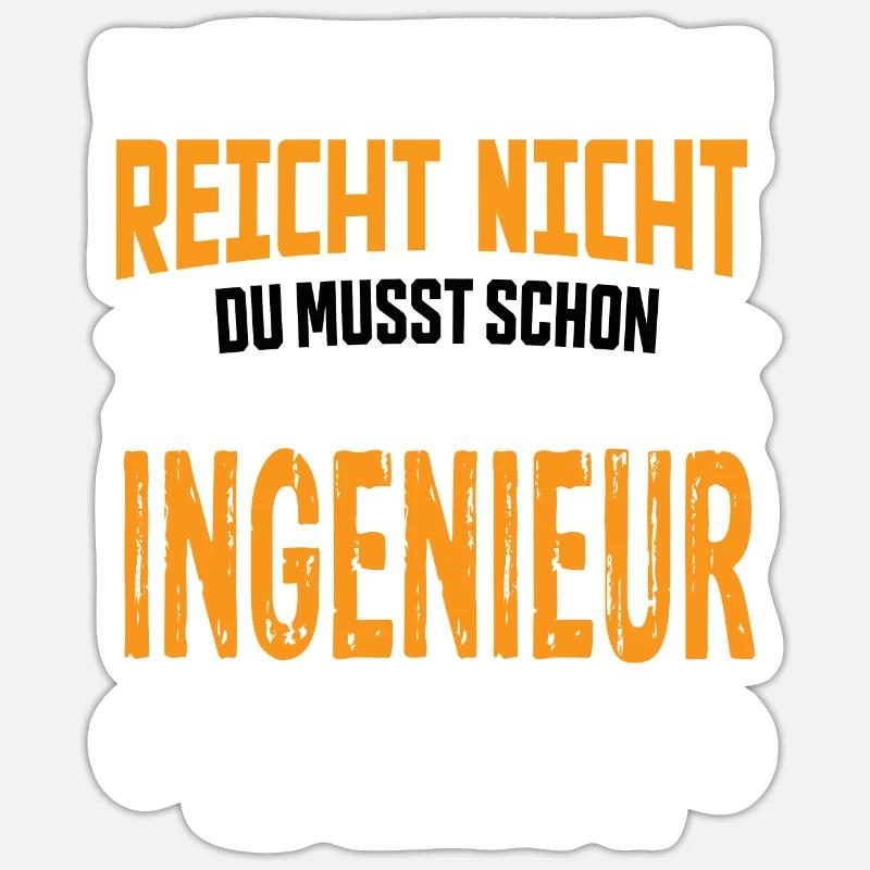 Engineer - Sticker size S (10 x 10 cm) - white matte