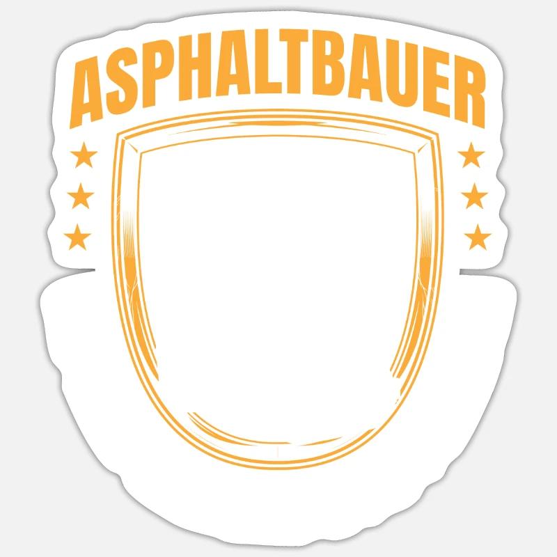 Les constructeurs d’asphalte sont flexibles Construction de routes Sticker taille S (10 x 10 cm)