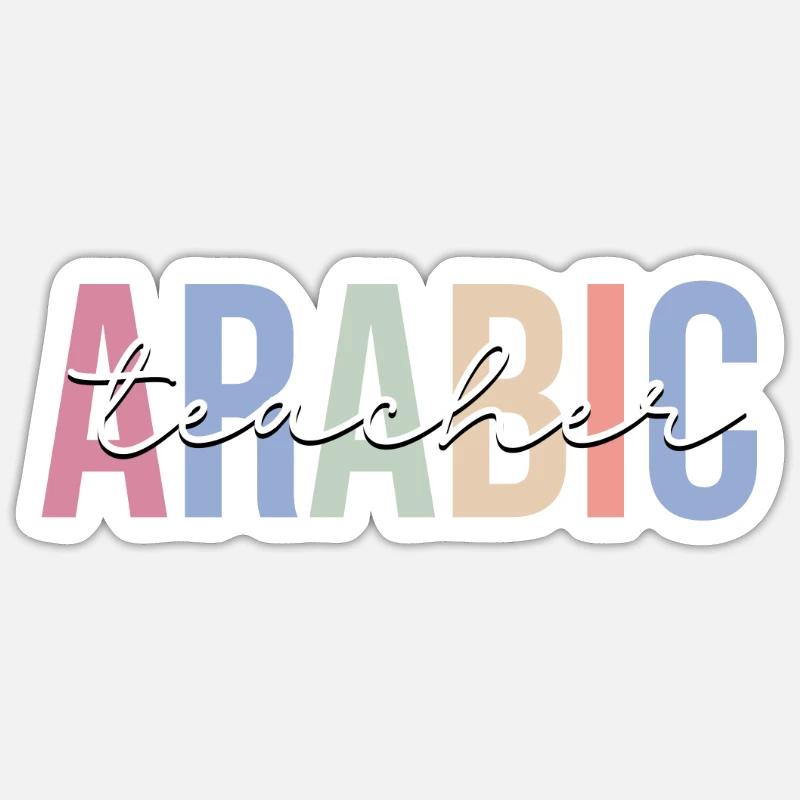 Enseignement des langues - Sticker taille S (10 x 10 cm) - blanc mat