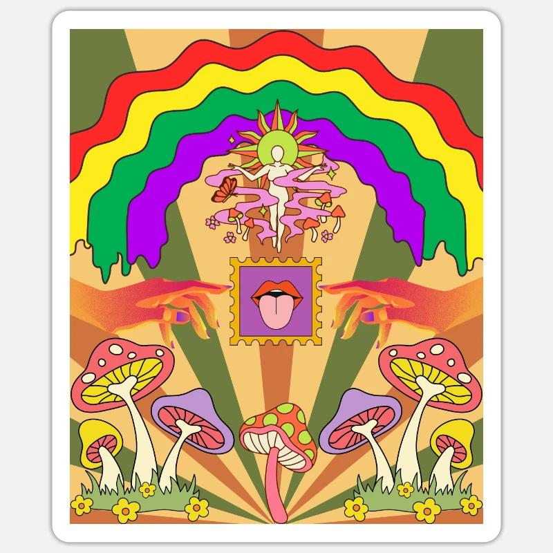 Creative Psychedelic Design Sticker size S (10 x 10 cm)