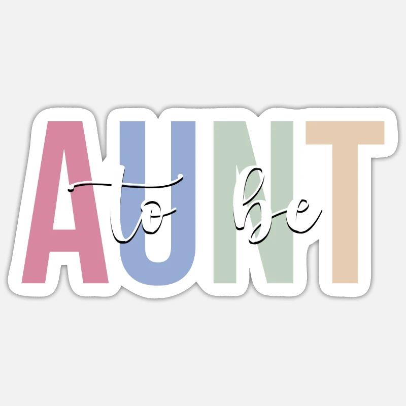 Zum Tantchen befördert - Sticker Größe S (10 x 10 cm) - Mattweiß