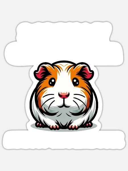 Sorry My Guinea Pig Ate My Homework - Sticker Größe S (10 x 10 cm) - Mattweiß