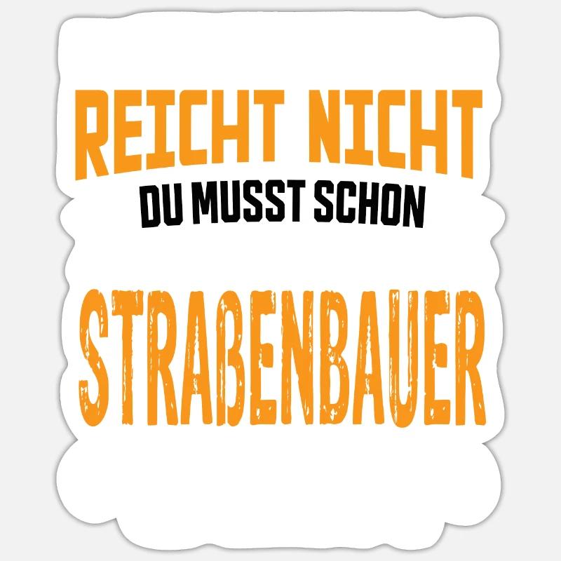 Constructeurs de routes Construction de routes Construction de routes Sticker taille S (10 x 10 cm)