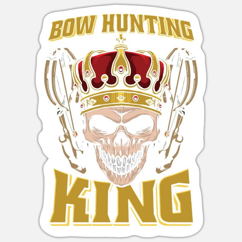 Bogenjagd Bogenjäger Bow Hunting King Sticker Größe S (10 x 10 cm)