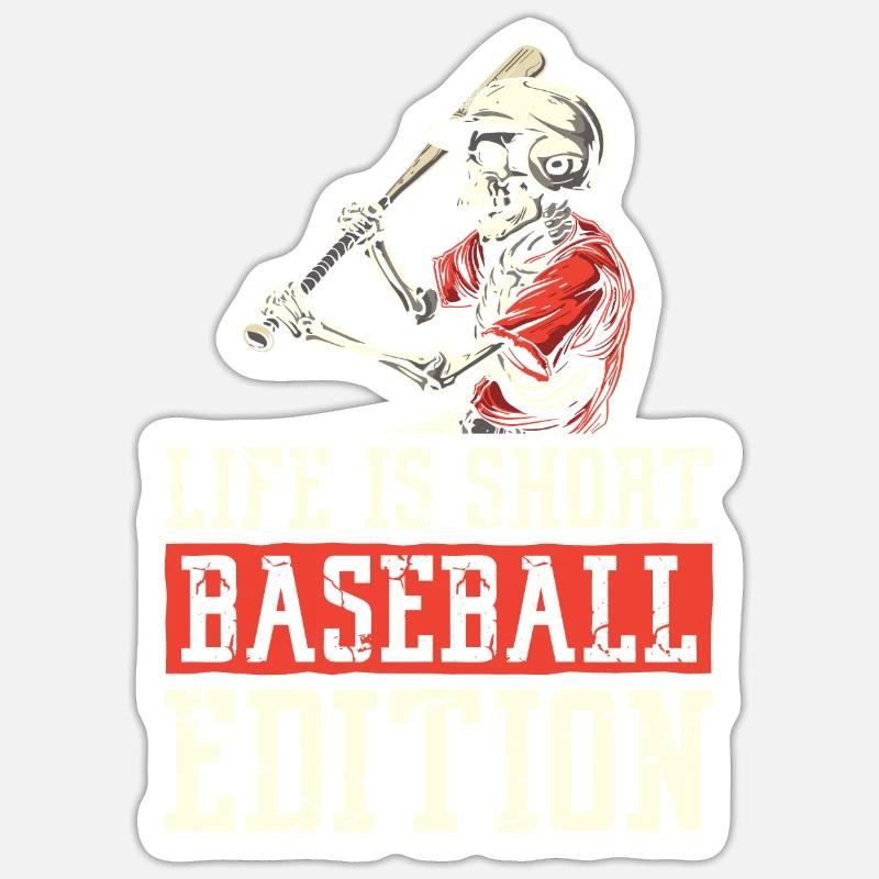 Base-ball - Sticker taille S (10 x 10 cm) - blanc mat