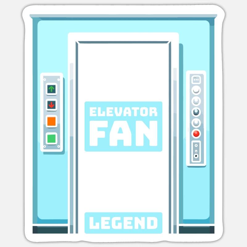 Elevator Elevator - Sticker size S (10 x 10 cm) - white matte