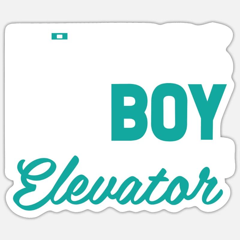 Ascenseur Ascenseur - Sticker taille S (10 x 10 cm) - blanc mat