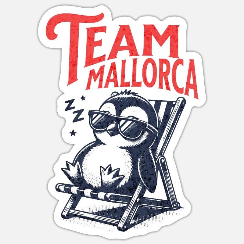 Mallorca Team Mallorca - Sticker taille S (10 x 10 cm) - blanc mat