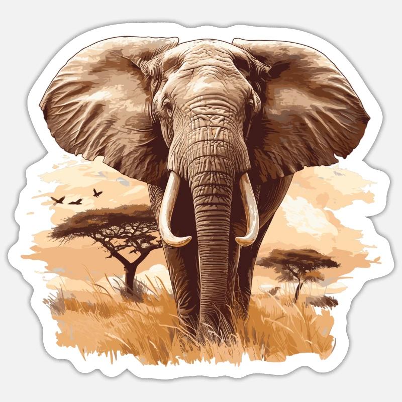 Elephant Elephant - Sticker size S (10 x 10 cm) - white matte