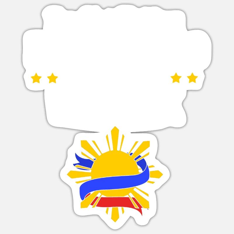 Filipino Philippines - Sticker taille S (10 x 10 cm) - blanc mat