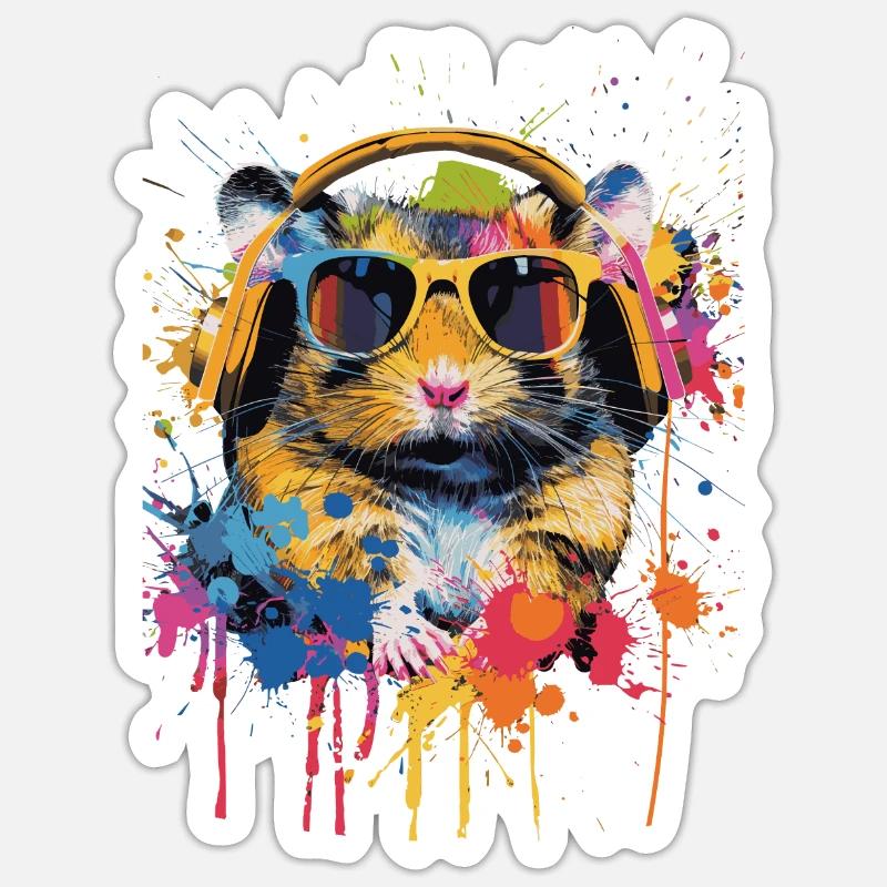 Hamster - Sticker size S (10 x 10 cm) - white matte