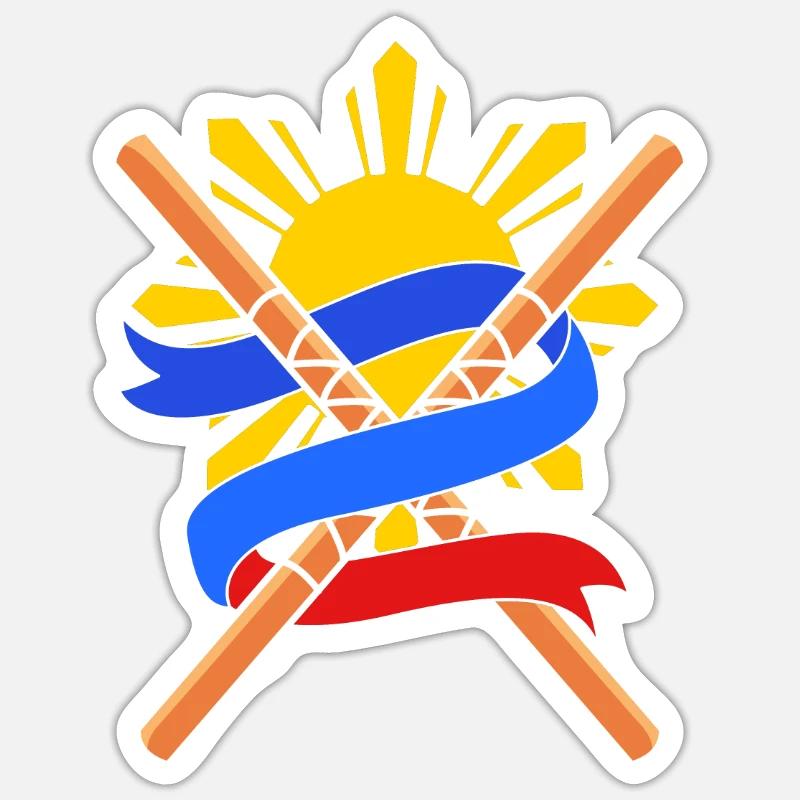 Philippinisch Philippinen - Sticker Größe S (10 x 10 cm) - Mattweiß