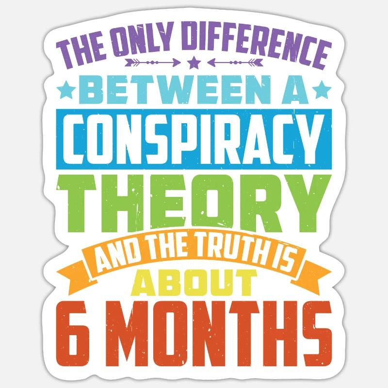 The Only Difference Between A Conspiracy Theory 26 Sticker Größe S (10 x 10 cm)