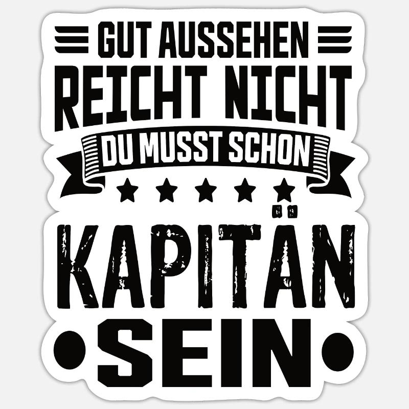 Captain - Sticker size S (10 x 10 cm) - white matte
