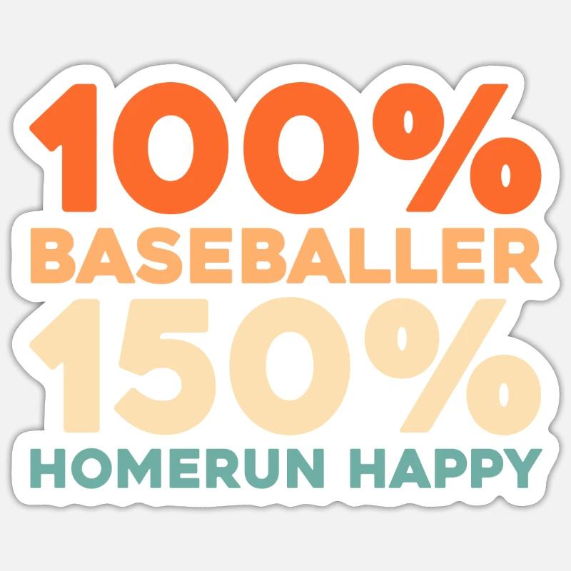 Baseball - Sticker size S (10 x 10 cm) - white matte