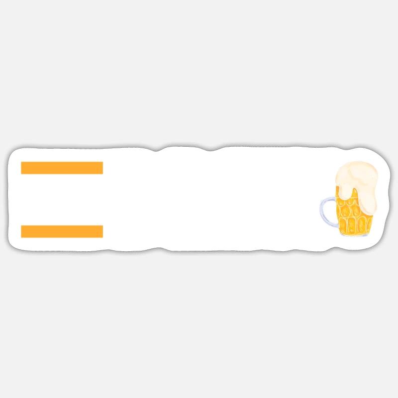 Deja-bräu - Sticker Größe S (10 x 10 cm) - Mattweiß