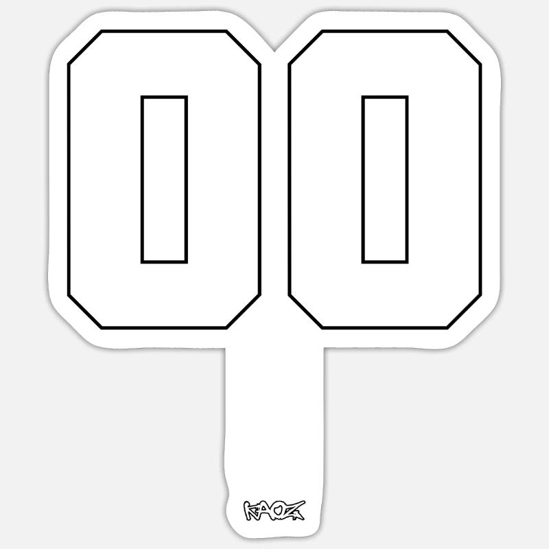 Numéro 00 : Double zéro, double plaisir Sticker taille S (10 x 10 cm)